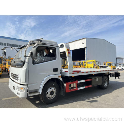 Dongfeng 4*2 flatbed wrecker tow trucks for sale